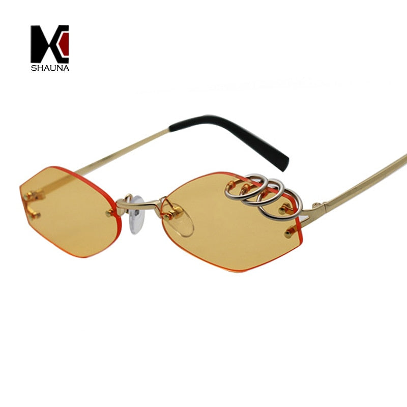 Unique Iron Rings Rimless Sunglasses UV400