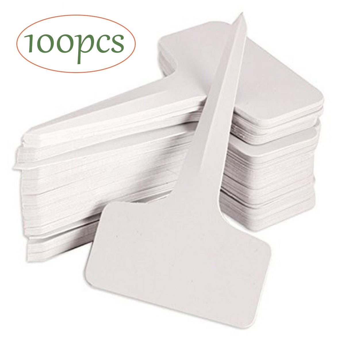 50/100Pcs T-Type Plant Label Markers Waterproof PVC Garden Plants Classification Sorting Sign Tags Plant Nursery Markers Label