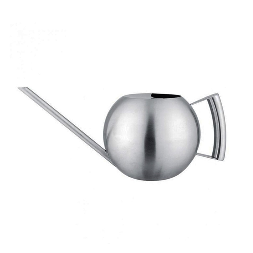 1L Stainless Steel Watering Pot Gardening Potted Small Watering Can With Handle For Watering Plants Flower Garden Tool