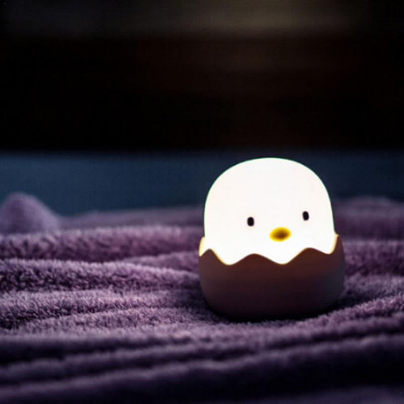 Silicone Chicken Egg Touch Sensor LED Night Light Child Baby Kids USB Charge