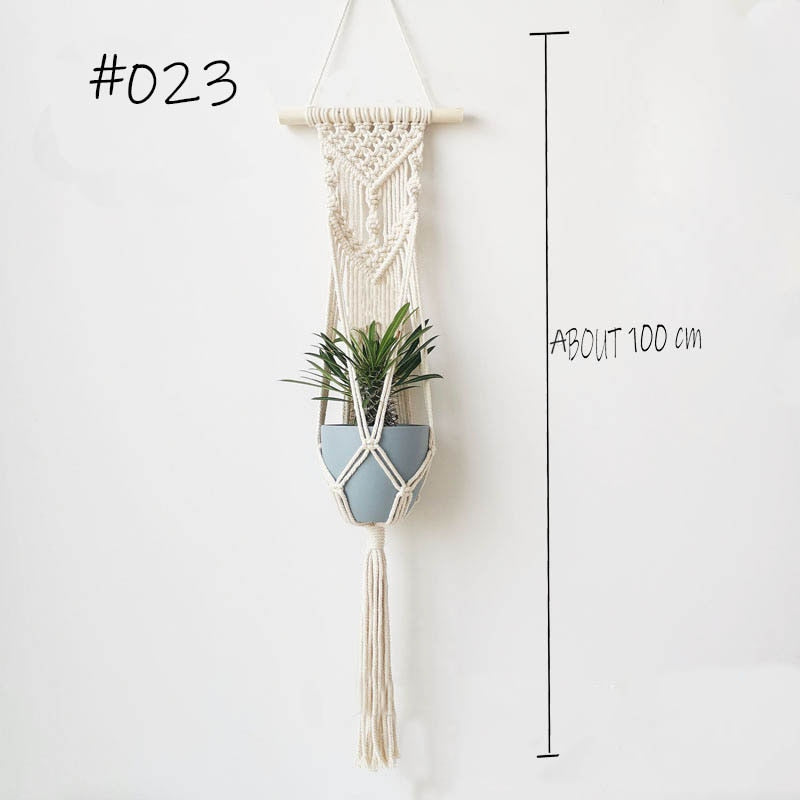 Handmade Cotton Rope Macrame Hanging Basket