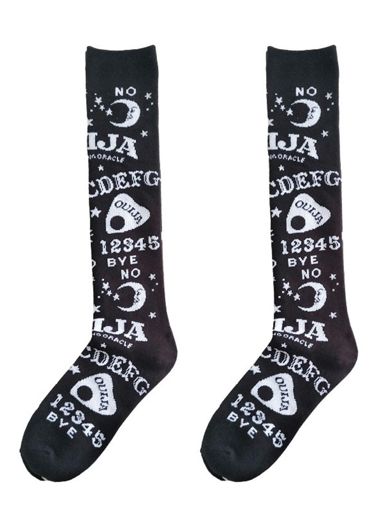Dark Magic Star Moon Printed Socks