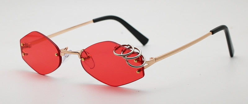 Unique Iron Rings Rimless Sunglasses UV400