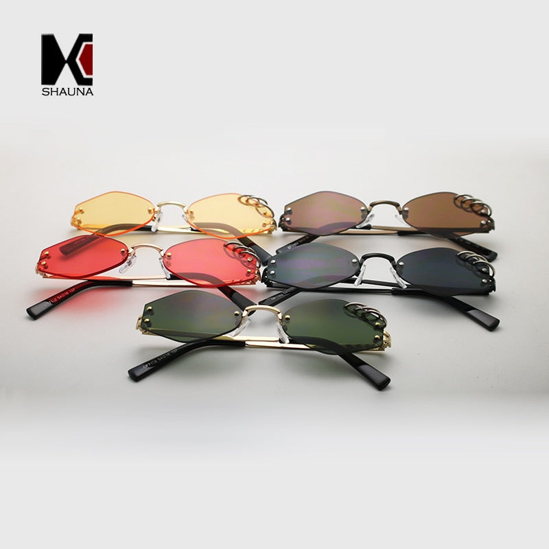 Unique Iron Rings Rimless Sunglasses UV400