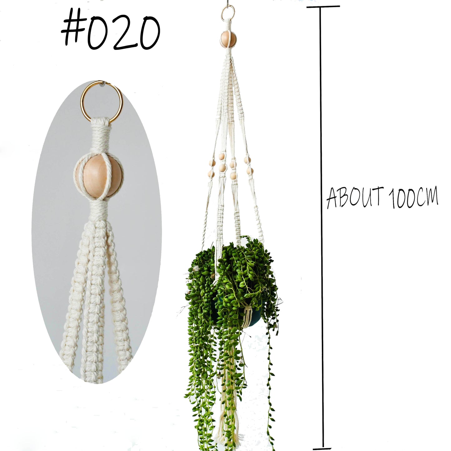 Handmade Cotton Rope Macrame Hanging Basket