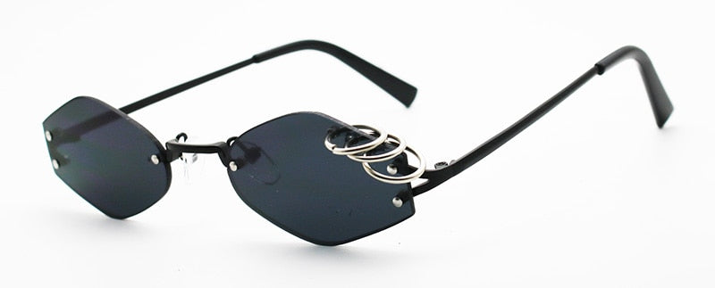 Unique Iron Rings Rimless Sunglasses UV400