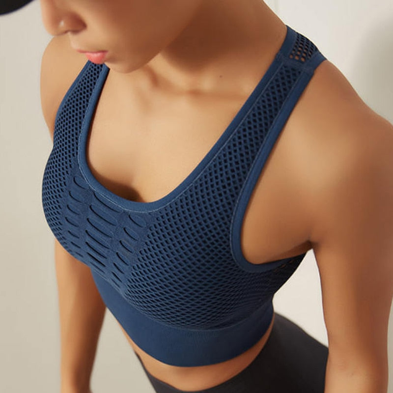 Hot Fitness Women's T-shirts Workout Sports Yoga Bra