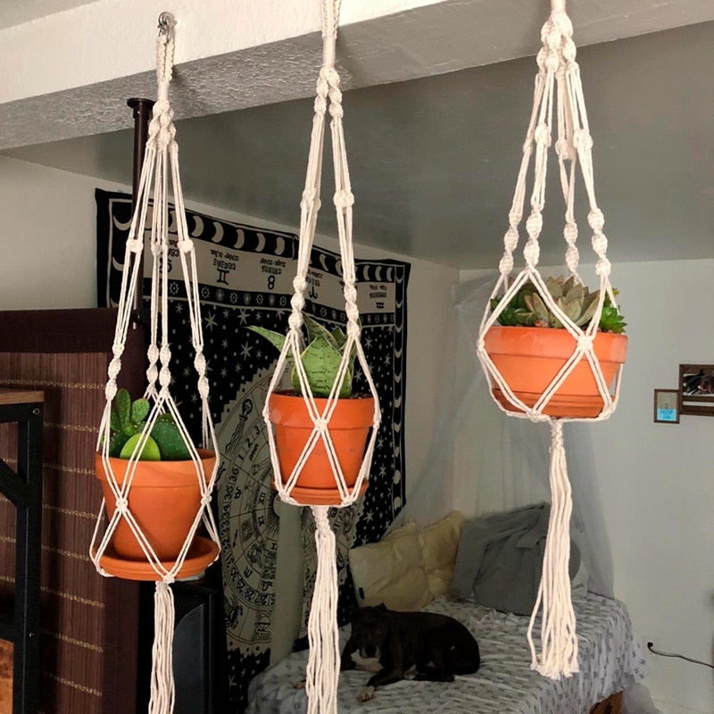 Macrame Handmade Plant Hanger Baskets