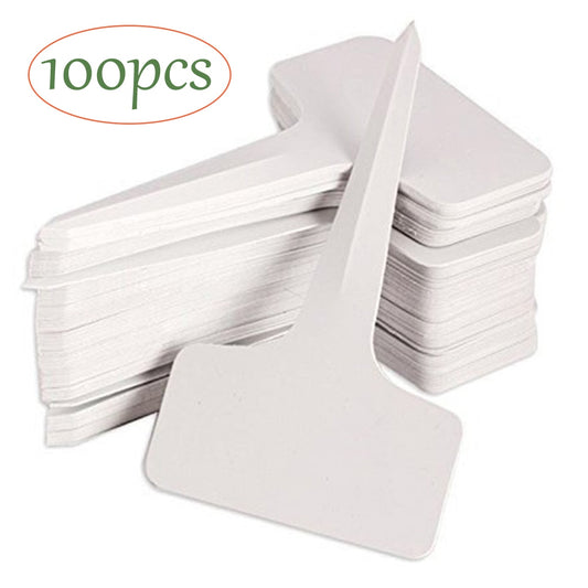 50/100Pcs T-Type Plant Label Markers Waterproof PVC Garden Plants Classification Sorting Sign Tags Plant Nursery Markers Label